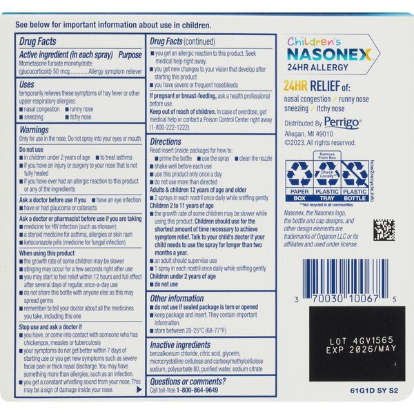 Nasonex Kids Allergy Spray, 0.25 OZ