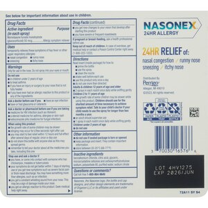 Nasonex 24HR Non-Drowsy Allergy + Congestion Nasal Spray