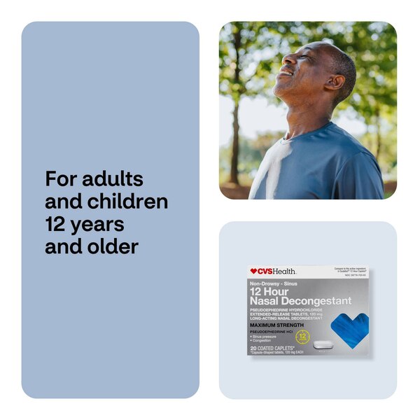 CVS Health 12HR Non Drowsy, Maxium Strength Nasal Decongestant