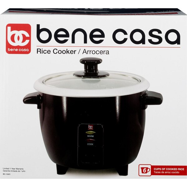 MBR Industries 3-Cup Rice Cooker, Black