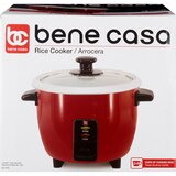 Bene Casa 3-Cup Rice Cooker, Red, thumbnail image