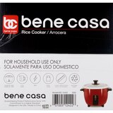 Bene Casa 3-Cup Rice Cooker, Red, thumbnail image