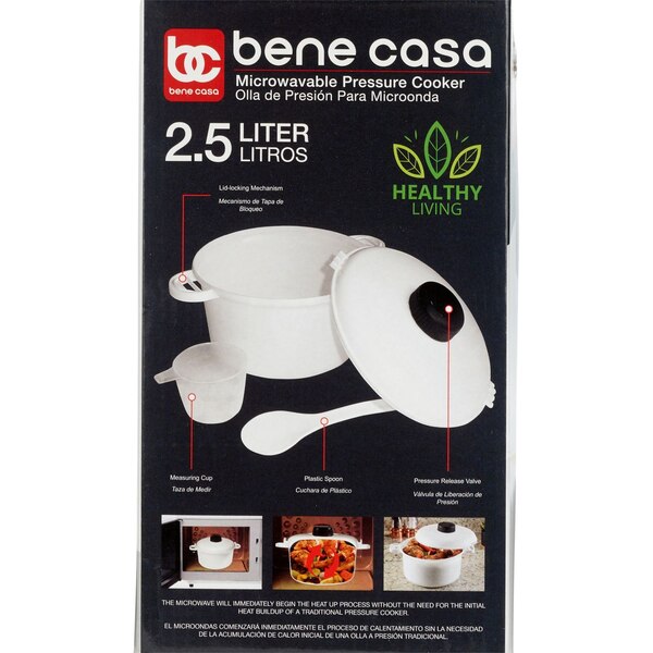 Bene Casa Microwavable Pressure Cooker, 2.6-Qt