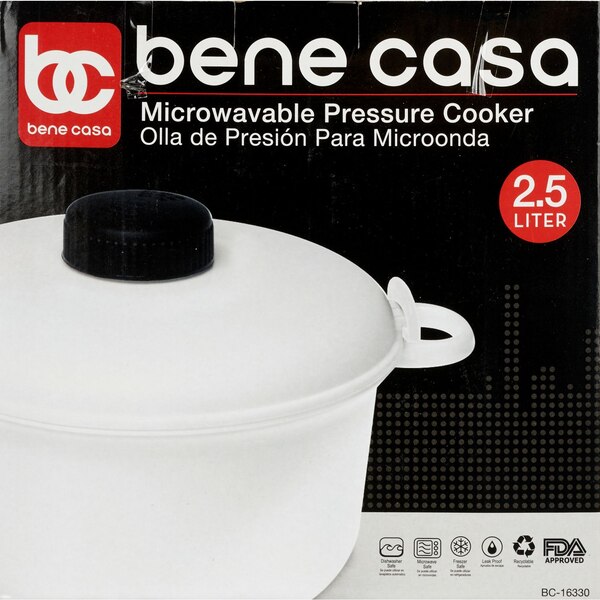 Bene Casa Microwavable Pressure Cooker, 2.6-Qt