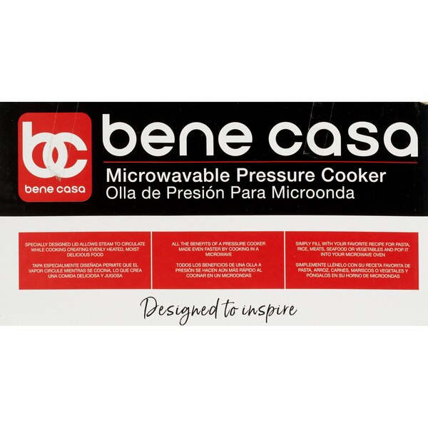 Bene Casa Microwavable Pressure Cooker, 2.6-Qt