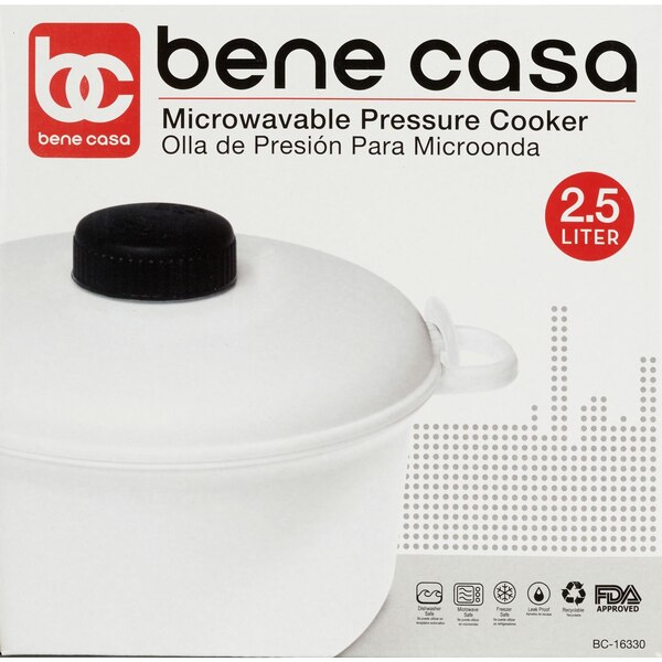 Bene Casa Microwavable Pressure Cooker, 2.6-Qt