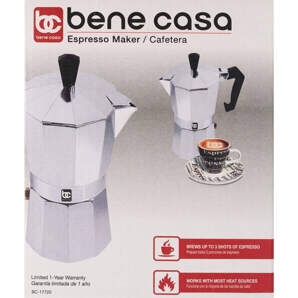 Bene Casa 3-cup Espresso Maker