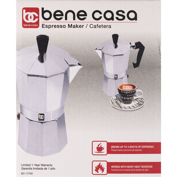 Bene Casa 3-cup Espresso Maker