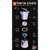 Bene Casa Stove Top Espresso Coffee Maker, 6 CUP, thumbnail image 3 of 5