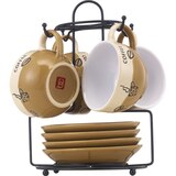 Bene Casa Espresso Set Stand, Brown, 9 PC, thumbnail image