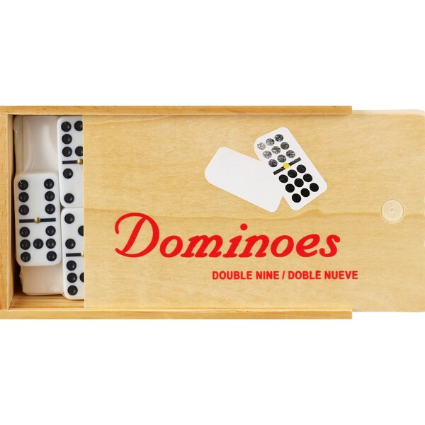 Bene Casa Double 9 Dominoes, Wooden Box