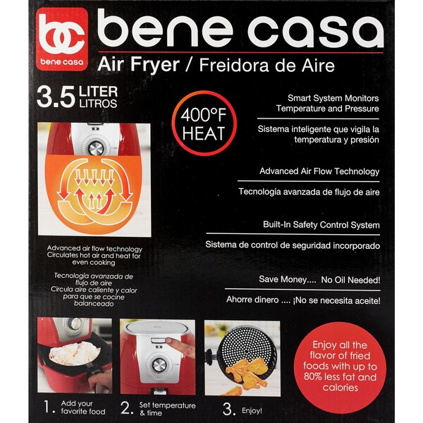 Bene Casa Air Fryer, Red