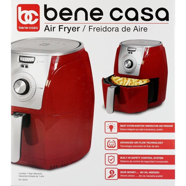 Bene Casa Air Fryer, Red