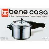 Bene Casa Stove Top Pressure Cooker, Aluminum, 6 LT, thumbnail image