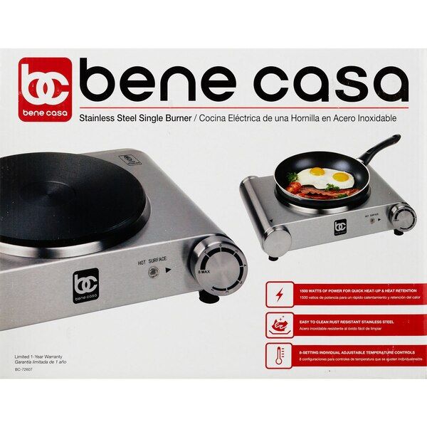 Bene Casa Single Burner, Stainless Steel