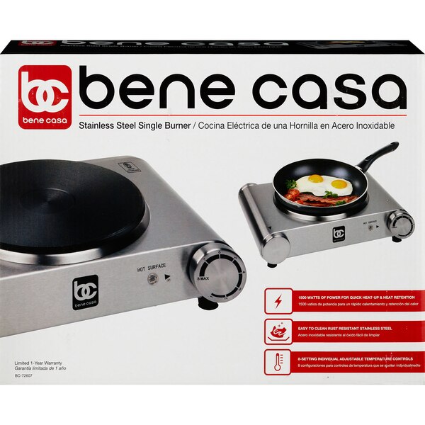 Bene Casa Single Burner, Stainless Steel