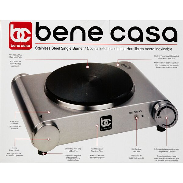 Bene Casa Single Burner, Stainless Steel