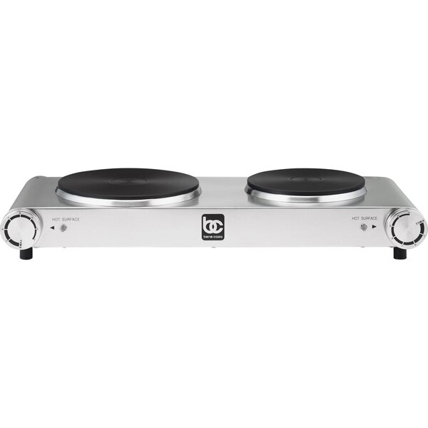 Bene Casa Double Burner, Stainless Steel