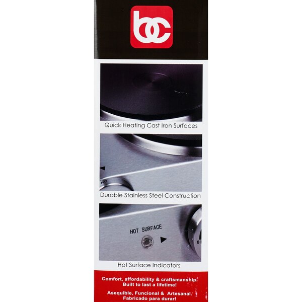 Bene Casa Double Burner, Stainless Steel