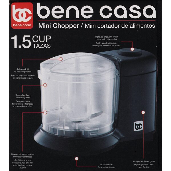 Bene Casa Mini Chopper, Black