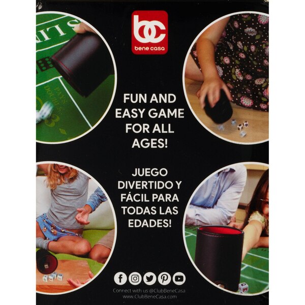 Bene Casa Cubilete Dice Cup, 5 Poker Dice