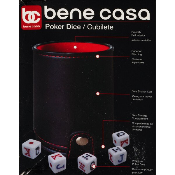 Bene Casa Cubilete Dice Cup, 5 Poker Dice