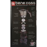 Bene Casa Electric Espresso Maker/Cafetera, Black, 6 CUP, thumbnail image