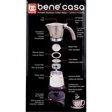 Bene Casa Electric Espresso Maker/Cafetera, White, 6 CUP, thumbnail image 3 of 4