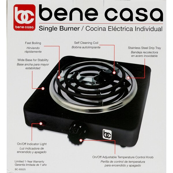 Bene Casa Single Coil Burner, Black
