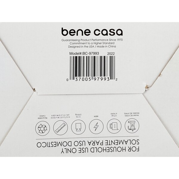 Bene Casa Electric Espresso Maker, Gray, 6 CUP