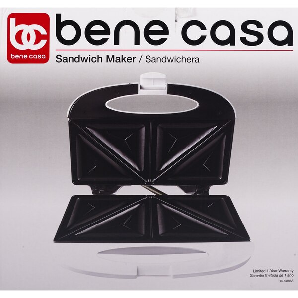 Bene Casa Sandwich Maker, White