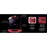 Bene Casa Flat Grill Sandwich Press, Red, thumbnail image