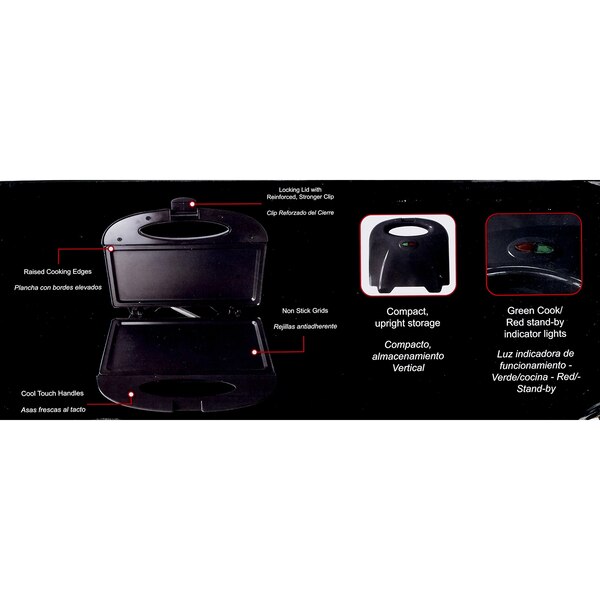 Bene Casa Flat Sandwich Press, Black