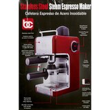 Bene Casa Espresso Maker with Frother, Red, 4 CUP, thumbnail image