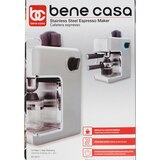 Bene Casa Espresso Maker with Frother, Silver, 4 CUP, thumbnail image