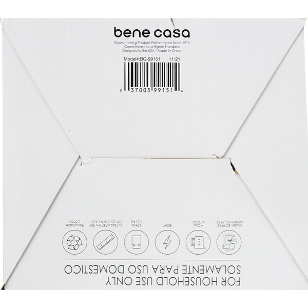 Bene Casa Espresso Maker with Frother, Silver, 4 CUP