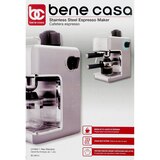Bene Casa Espresso Maker with Frother, Silver, 4 CUP, thumbnail image