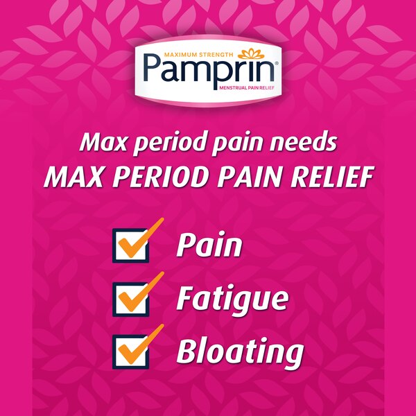 Pamprin Maximum Strength Menstrual Pain Relief Caplets, 24 CT