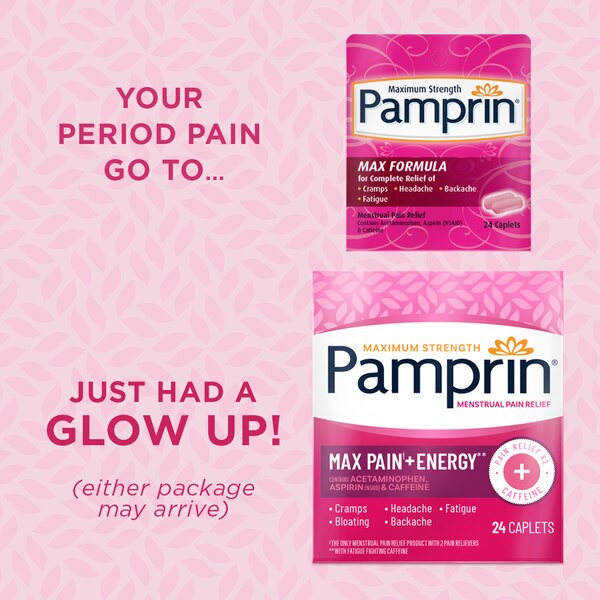 Pamprin Maximum Strength Menstrual Pain Relief Caplets, 24 CT