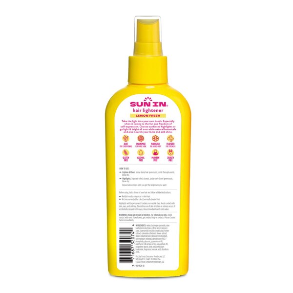 Sun In Hair Lightener Spray, Lemon Fresh, 4.7 OZ