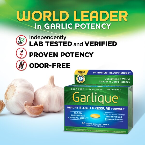 Garlique Healthy Blood Pressure Formula Caplets, 60 CT