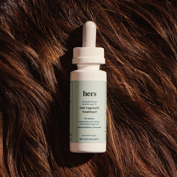 hers 2% Minoxidil Solution for Hair Regrowth, 1 Month Supply