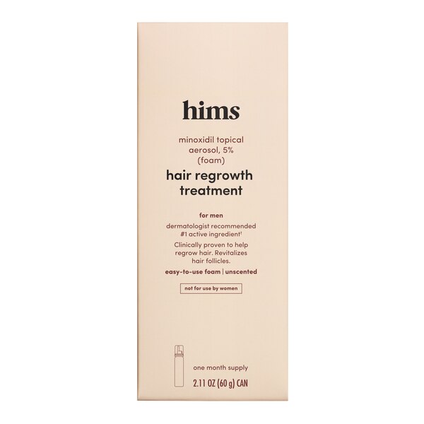 hims Extra Strength 5% Minoxidil Foam for Hair Regrowth, 1 Month Supply