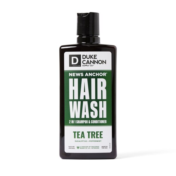 Duke Cannon News Anchor 2 in 1 Shampoo And Conditioner, Tea Tree,  14 OZ