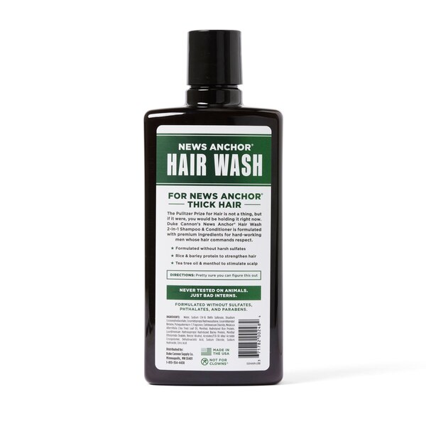 Duke Cannon News Anchor 2 in 1 Shampoo And Conditioner, Tea Tree,  14 OZ