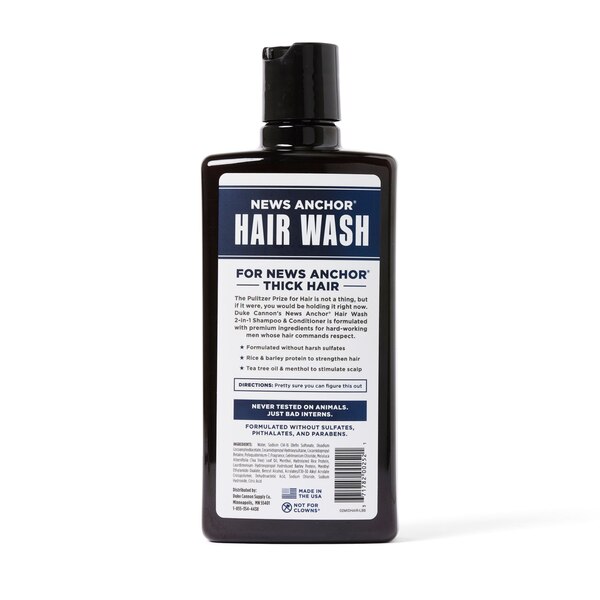 Duke Cannon News Anchor 2 in 1 Shampoo And Conditioner, Midnight Swim, 14 OZ