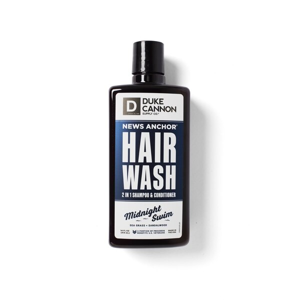 Duke Cannon News Anchor 2 in 1 Shampoo And Conditioner, Midnight Swim, 14 OZ
