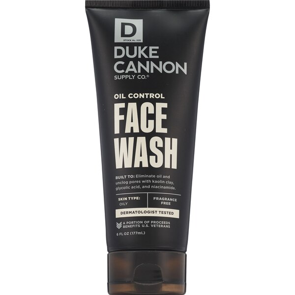 Duke Cannon Oil Control Face Wash, 6 OZ