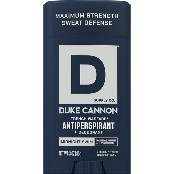 Duke Cannon Antiperspirant Deodorant, Midnight Swim, 3 OZ
