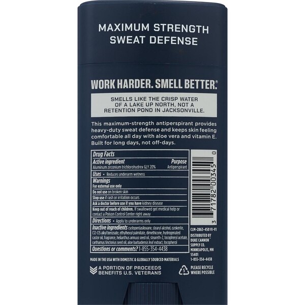 Duke Cannon Antiperspirant Deodorant, Midnight Swim, 3 OZ